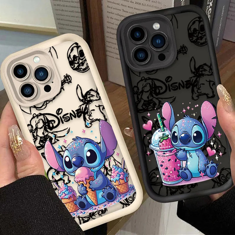 Cute Disney Stitch Phone Case for Xiaomi Redmi Note 13 12 11 Pro Plus 4G 5G 12S 11S 10S 10 9 9S 8 12C 13C A3 Soft Silicone Cover 