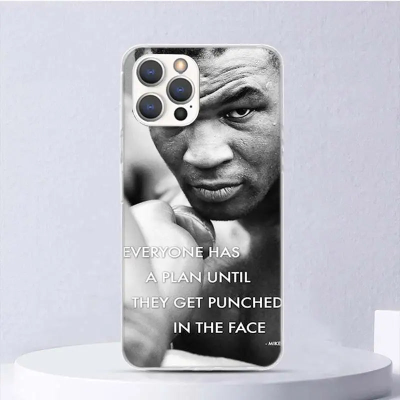 Mike Tyson Boxer Man Soft Case For iPhone X 12 Pro-14 Pro Max