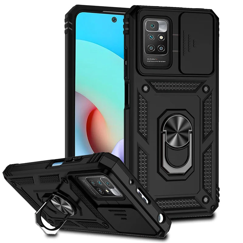 Xiaomi Redmi 10 Case Slide Lens Protect Armor Phone Case For Xiomi