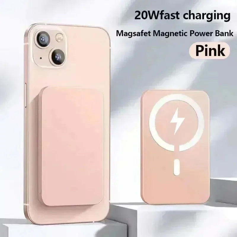 50000mAh Power Bank 20W Powerbank Magnetic Wireless Fast Charging External Battery Pack Type-C For iPhone13 14 15 Xiaomi SAMSUNG