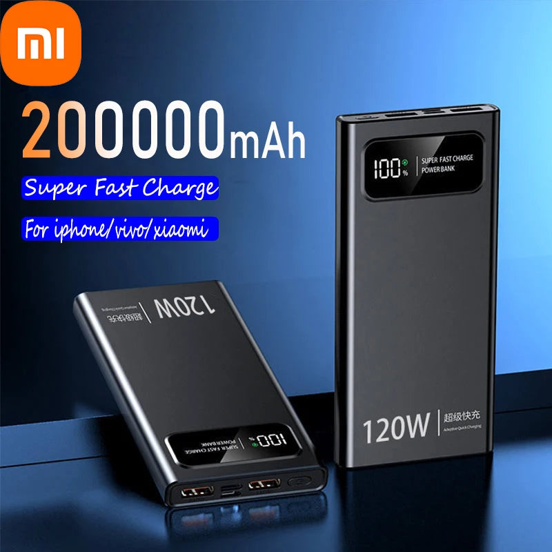 Xiaomi 200000mAh 120W Power Bank Super Fast Charging Battery High Capacity