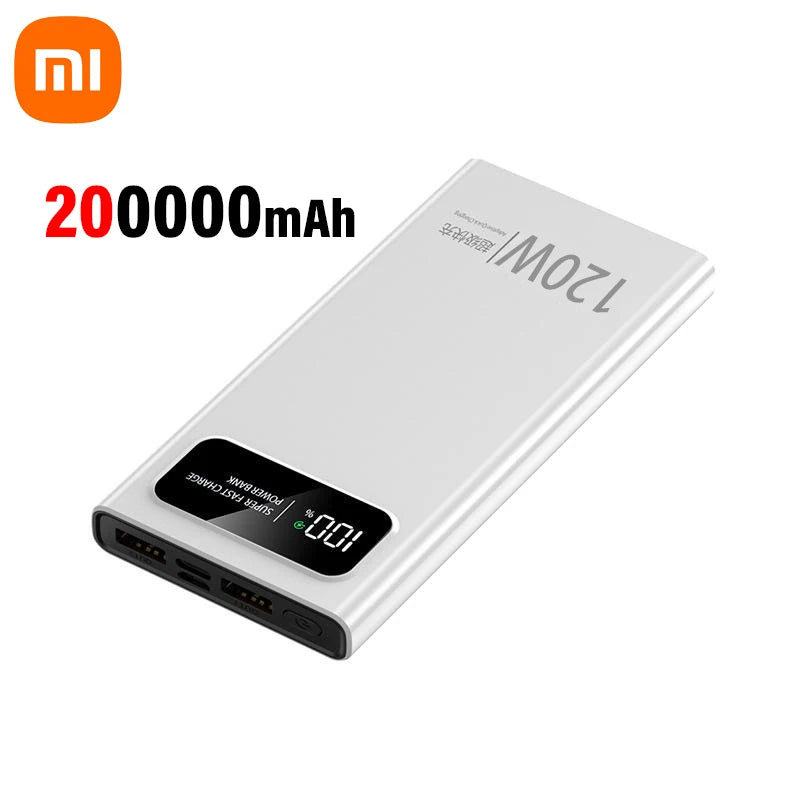 Xiaomi 200000mAh 120W Power Bank Super Fast Charging Battery High Capacity