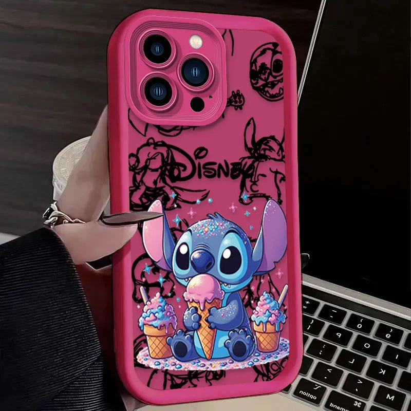 Cute Disney Stitch Phone Case for Xiaomi Redmi Note 13 12 11 Pro Plus 4G 5G 12S 11S 10S 10 9 9S 8 12C 13C A3 Soft Silicone Cover 