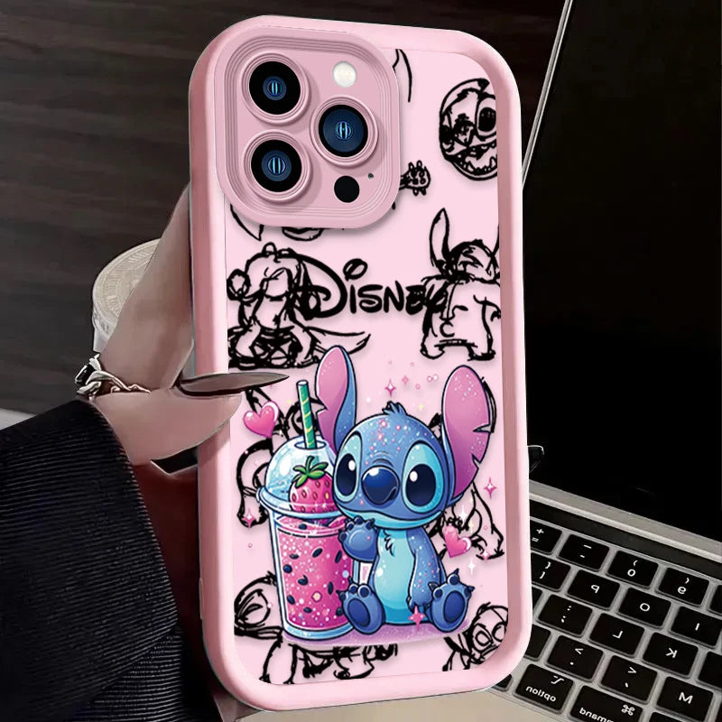 Cute Disney Stitch Phone Case for Xiaomi Redmi Note 13 12 11 Pro Plus 4G 5G 12S 11S 10S 10 9 9S 8 12C 13C A3 Soft Silicone Cover 